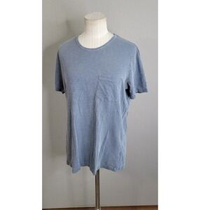 Flint and Tinder Pocket T Shirt Tee Crew Neck Mens Medium Blue